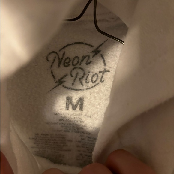 Neon Riot United States 1981 NASA White Graphic Print Hoodie Medium Comfy Pocket - Picture 5 of 12